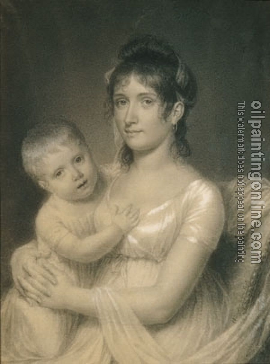 Vanderlyn, John - Mrs. Daniel Strobel, Jr. (Anna Church Strobel) and Her Son, George
